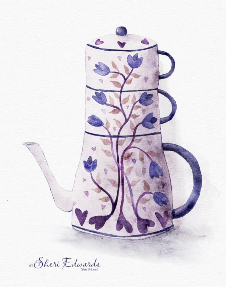 Teapot and Cups