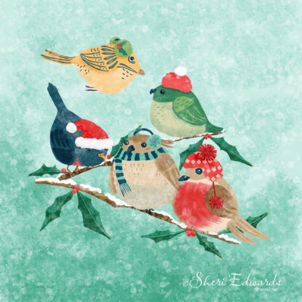 WrapUp Evergreen Birds Sketch July 24