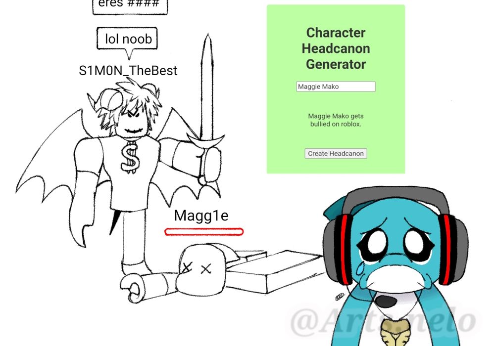 🦈: Maggie Mako sufre bullying en Roblox.
