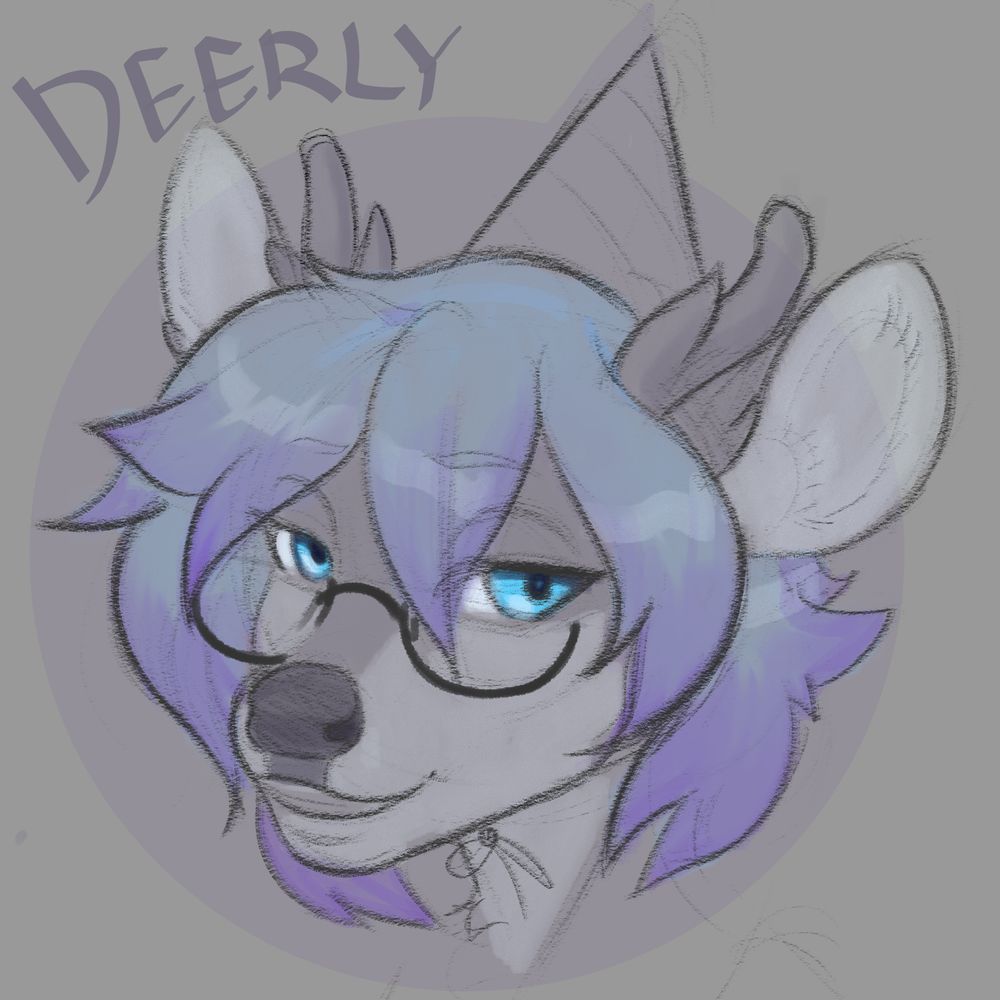 "DEERLY"

A sketch portrait of a grey furred deer with a party hat on.