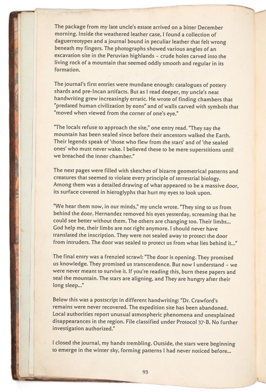 An open brown book