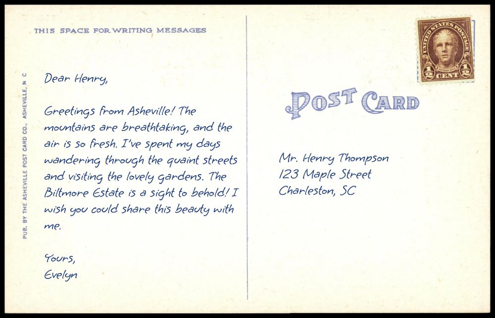 An Asheville postcard