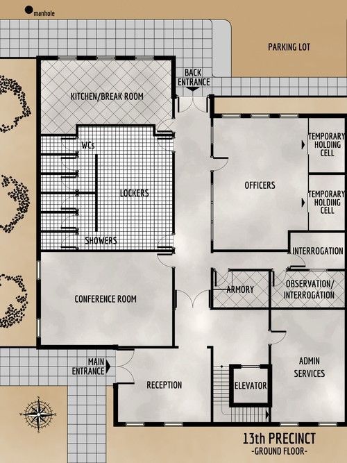 13th Precinct Map - Floor plan