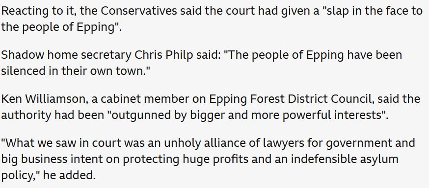 A "slap in the face to the people of Epping".

"Outgunned by bigger and more powerful interests"