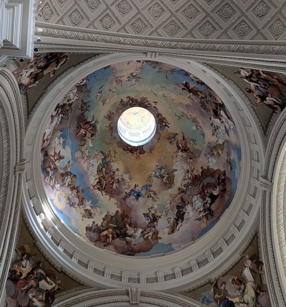 The dome interior.