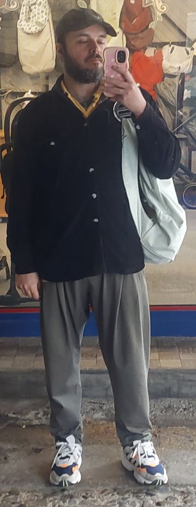 Me in winter mode in front of a mirror, i look nice