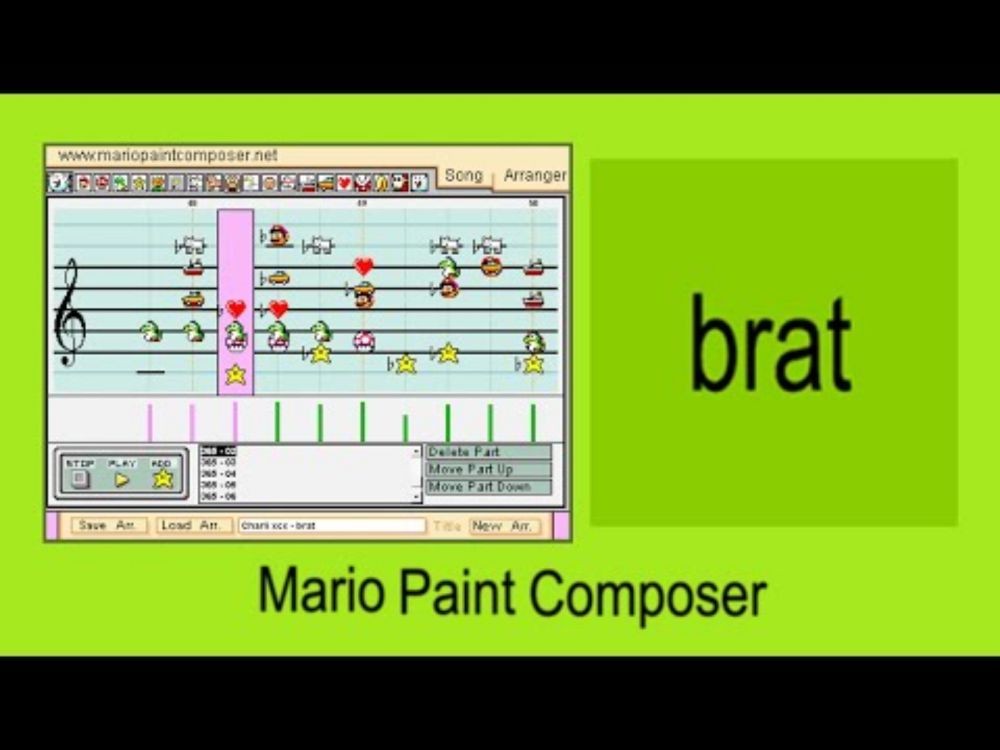 Brat and it's the same but it's on Mario Paint Composer so it's not