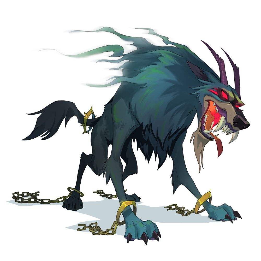 Character design for the Urco. A dog/wolf cryptid from Galician mythology 
