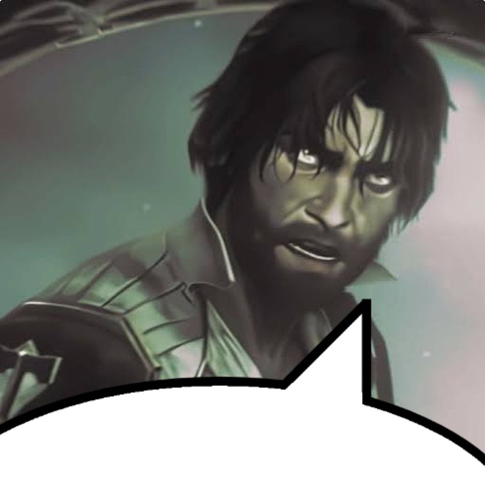 Jayce season 2 looking haggard and stressed with a bubble speech text. He got dishelved hair and unshaven look 