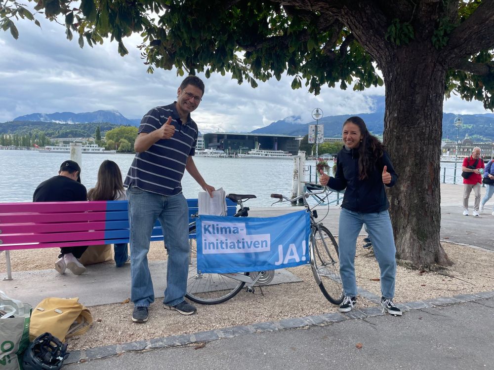 Start der Unterschriftensammlung für die kantonalen Klimainitiativen zum Thema erneuerbar heizen in Kanton Luzern