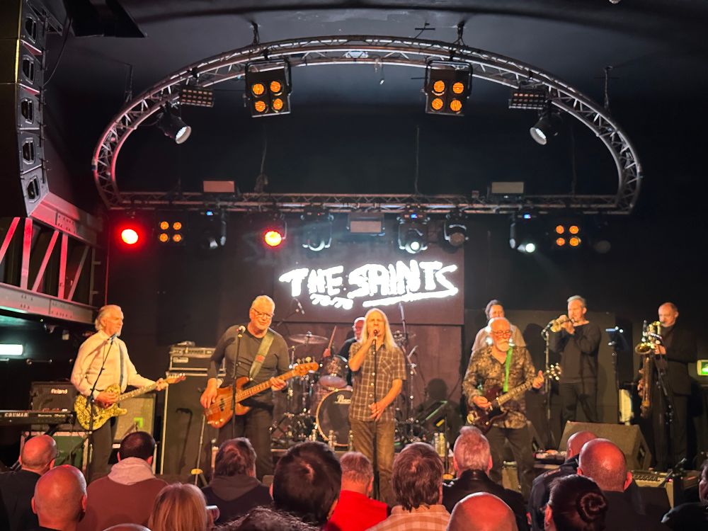 The Saints 73-78 band on stage at The Garage, Glasgow