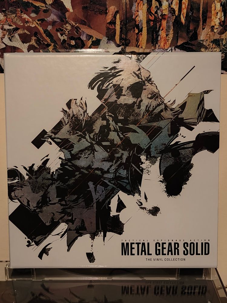 Vinyl Box set of the Metal Gear Solid soundtrack on display