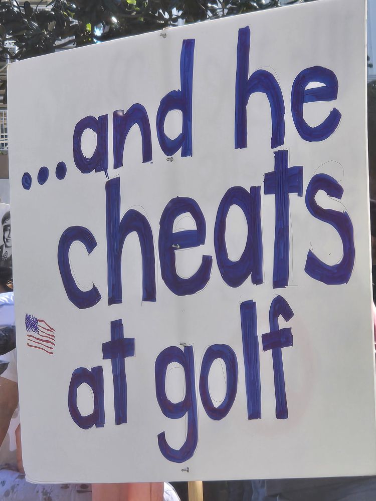 ... and he cheats at golf