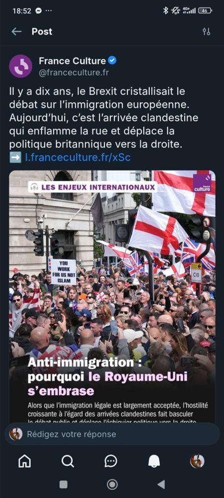 France culture qui se vautre dans l'apologie de la xénophobie 