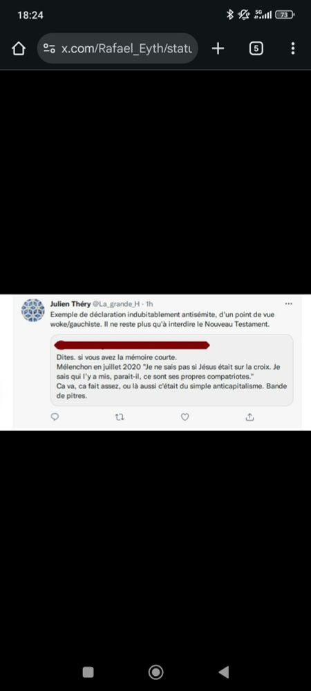 Miam défendre la position "peuple déicide" juste pour défendre Mélenchon. Pas ouf.