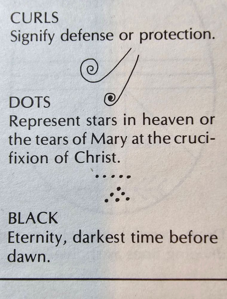 The designs are more than random lines and dots. Colors and symbols are written intentionally like prayers. 