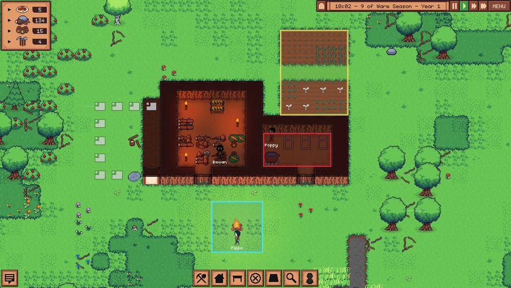 A screenshot of a settlement in Greenfeet Haven