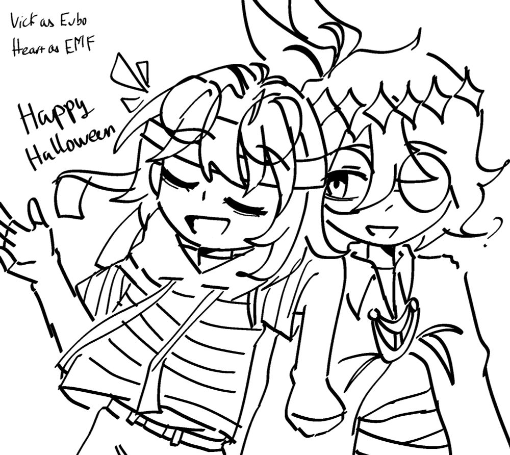 me dressed up as evbo
heart (aheartist) dressed up as emf