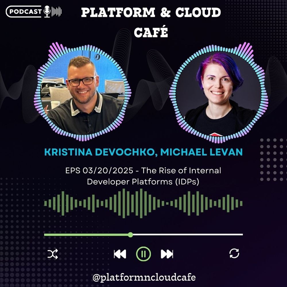 Banner for the second March episode of Platform And Cloud Cafe with title "The Rise of Internal Developer Platforms (IDPs)"