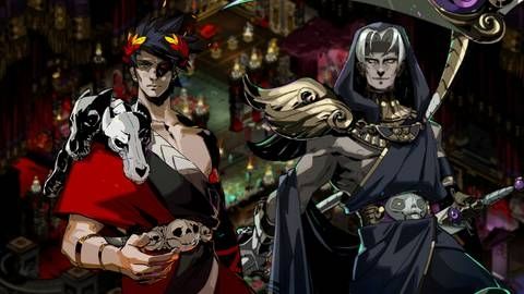 Image of Zagreus and Thanatos from the game Hades. 