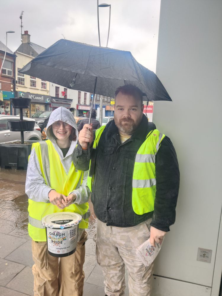 Two Omagh Pride volunteers