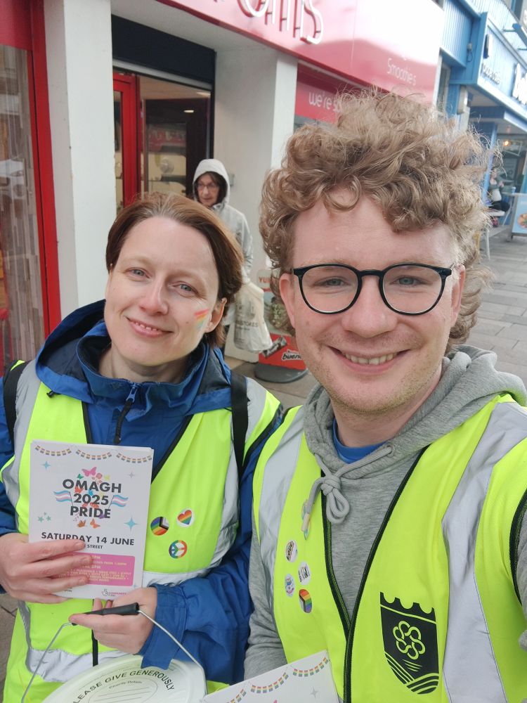 Two Omagh Pride volunteers
