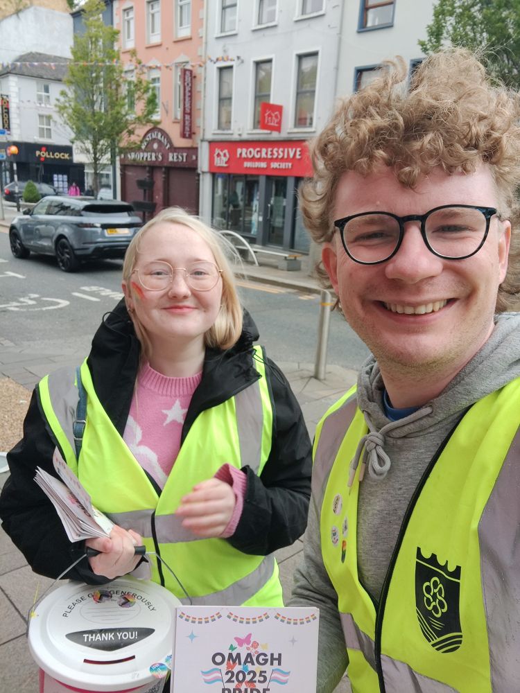 Two Omagh Pride volunteers