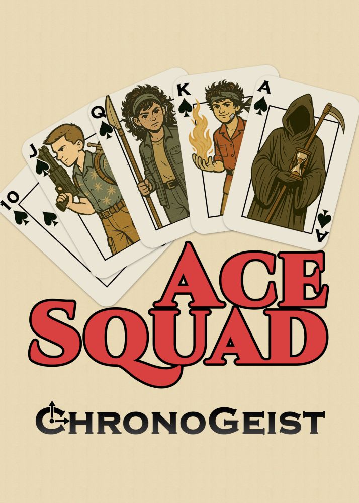 Card layout of characters from Ace squad: chronogeist.