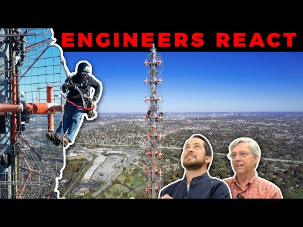 Engineers React to 1100 ft Radio Tower Climb