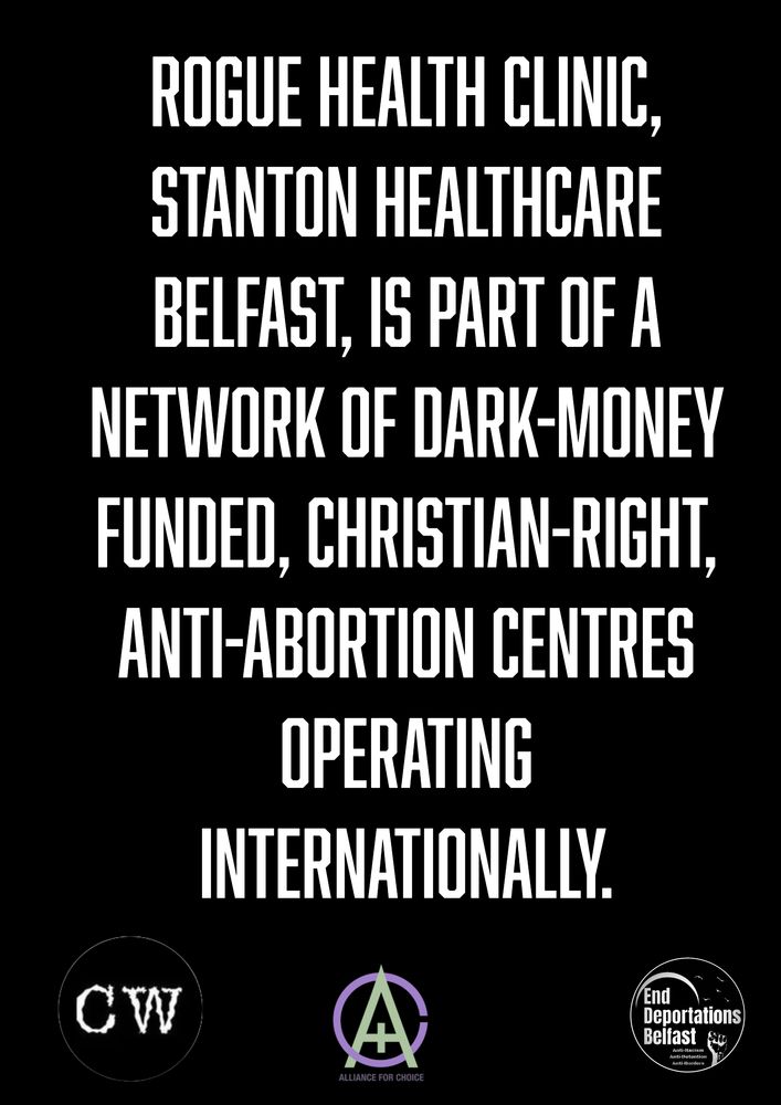Rogue health clinic, Stanton Healthcare Belfast, is part of a network of dark-money
funded, Christian-right, anti-abortion centres operating internationally.