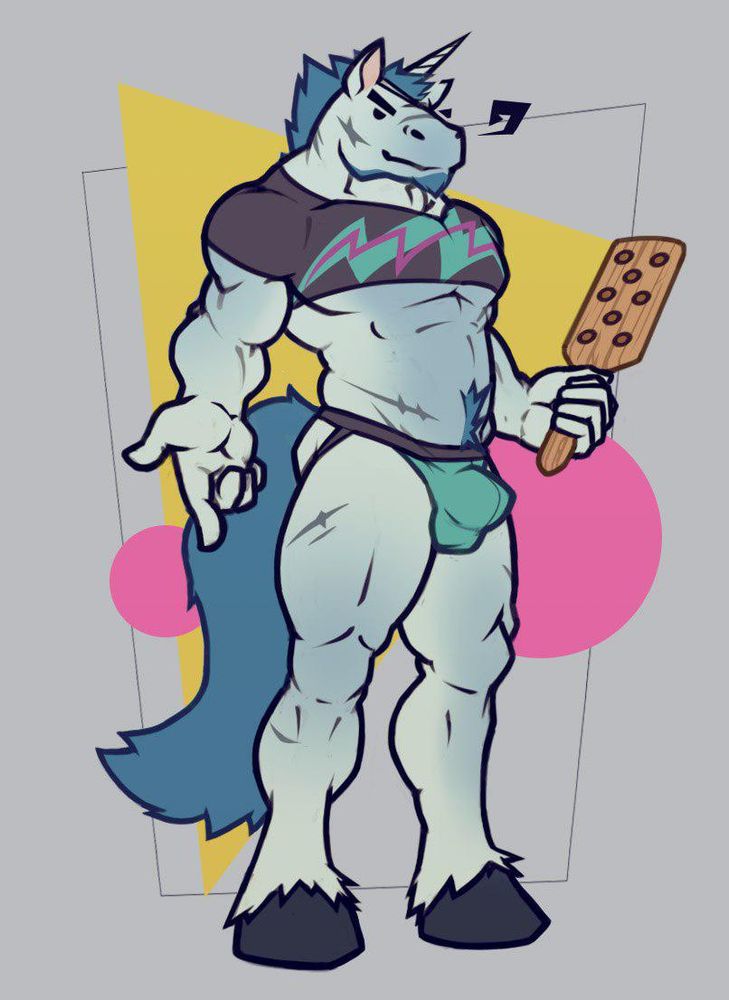 Inorog as a frat boy, art by Pal-pigeon