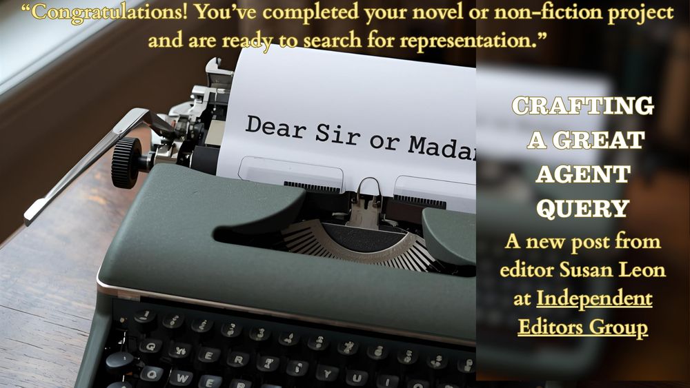 An image of a letter in a typewriter with the headline CRAFTING A GREAT AGENT QUERY