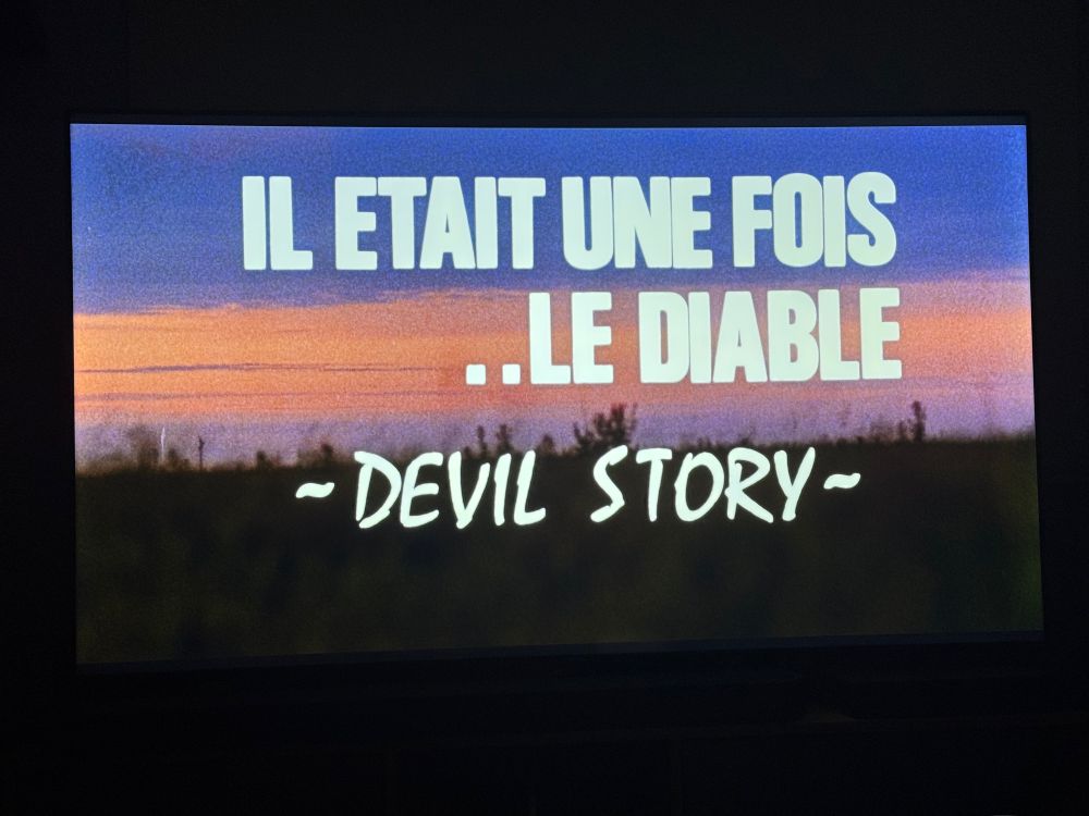 Title screen of the movie Devil Story (1986)