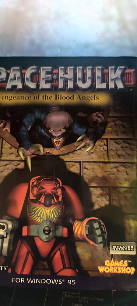 A copy of Space Hulk: Vengeance of the blood angels for PC. It also labelled a 10 player network game.