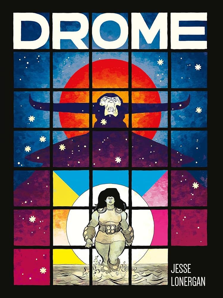 Graphic novel cover of Drome by Jesse Lonergan. 