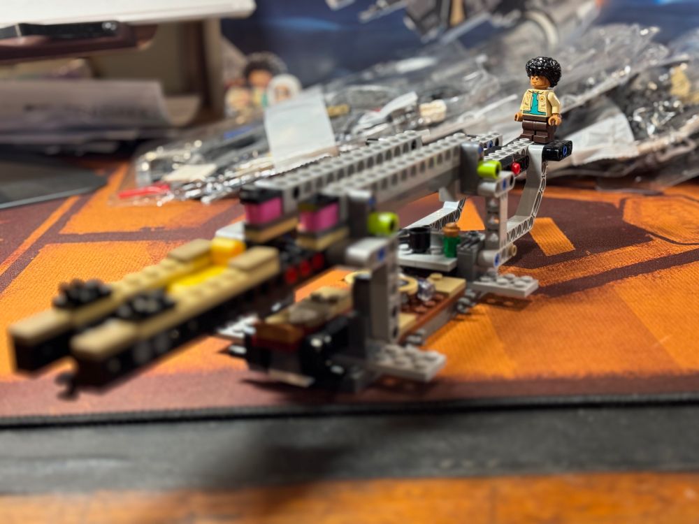

‪Jamin A. Brown‬ ‪@jaminbrown.bsky.social‬
·
4h
Almost time for a little LEGO therapy to get started! I'm prepping to build set #75374 "The Onyx Cinder". This is the ship that will appear in the new show "STAR WARS: Skeleton Crew", premiering on December 3.


#starwars
 
#lego
Image of a table top with the Star Wars Onyx Cinder LEGO box stood up in the back. In front of it are 13 bags of LEGO pieces laid out in a row. In front of the bags is the closed instruction manual.
ALT

4

1

6


Jamin A. Brown
‪@jaminbrown.bsky.social‬
Bag #1 complete. Wim enjoyed the fruits of his labor by having a nice cup of tea, and then taking a nap on the bed he had just constructed. He tried not to think about the extra pieces he had left over. He followed the instructions correctly, didn't he?


#starwars
 
#lego
The assembled pieces from Bag #1 of the LEGO Onyx Cinder set. The Wim figure is lying down on the bed, his flashlight and radio set on the table. In the background, a few small unused pieces can be seen.
ALT
November 26, 2024 at 1:42 PM
2 likes



2




Write your reply

Home
Search
Notifications
Chat
Feeds
Lists
Profile
Settings

New Post

Following
Mutuals
Popular With Friends
Followers Liked
More feeds
Feedback
·
Privacy
·
Terms
·
Help


The assembled pieces from Bag #1 & 2 of the LEGO Onyx Cinder set. The Wim mini-figure stands on top of the far end of a long assembly.