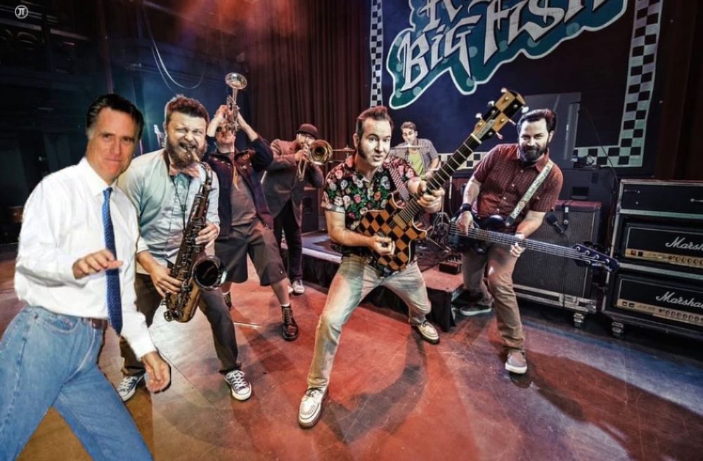 Mitt Romney dancing with the band Reel Big Fish