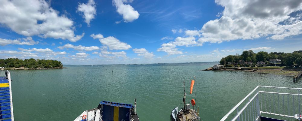 Isle of Wight ferry. Sea panorama 