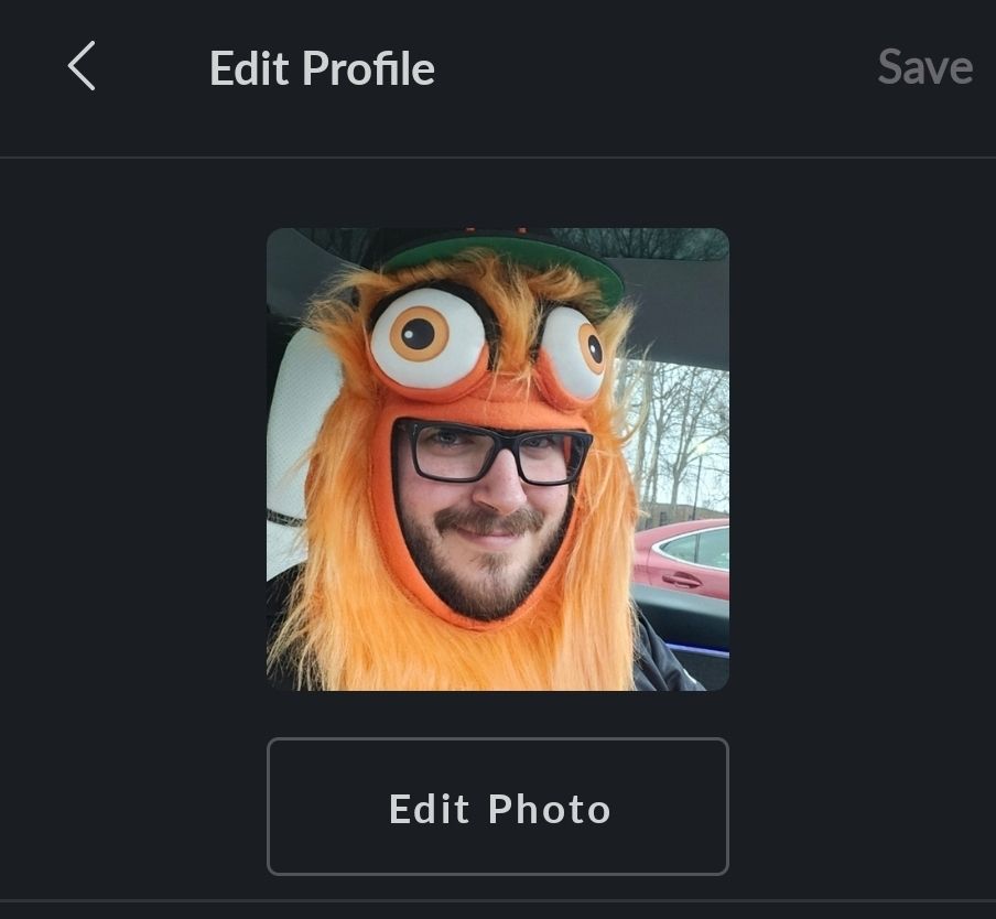 Nomadsgalaxy wearing a gritty hoody, with a Prusa hat on top 