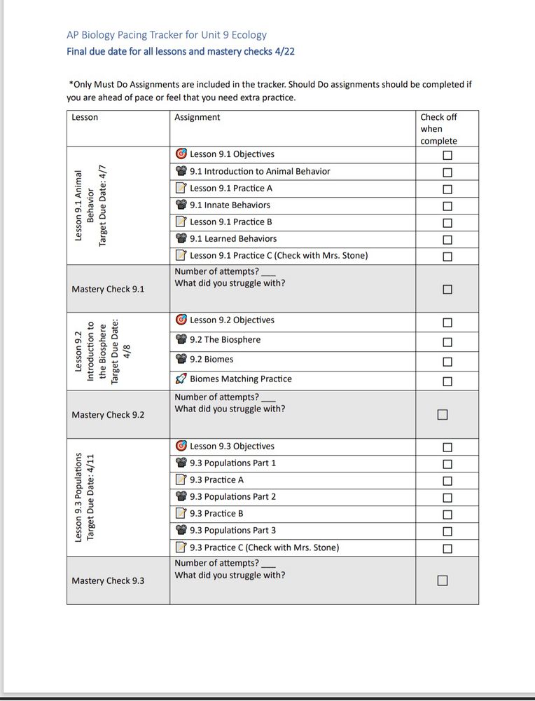 Pacing tracker for ecology