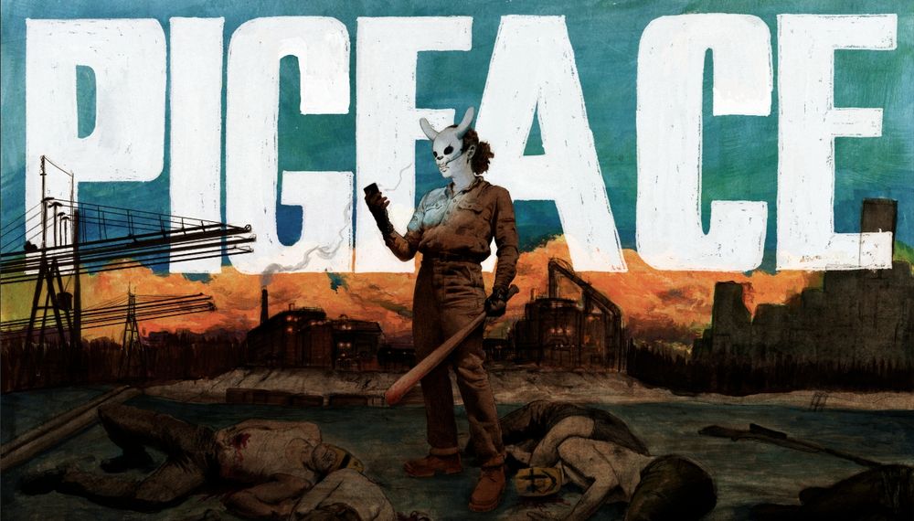 Key art for the game PIGFACE. A game made by titolovesyou, published by DreadXP!