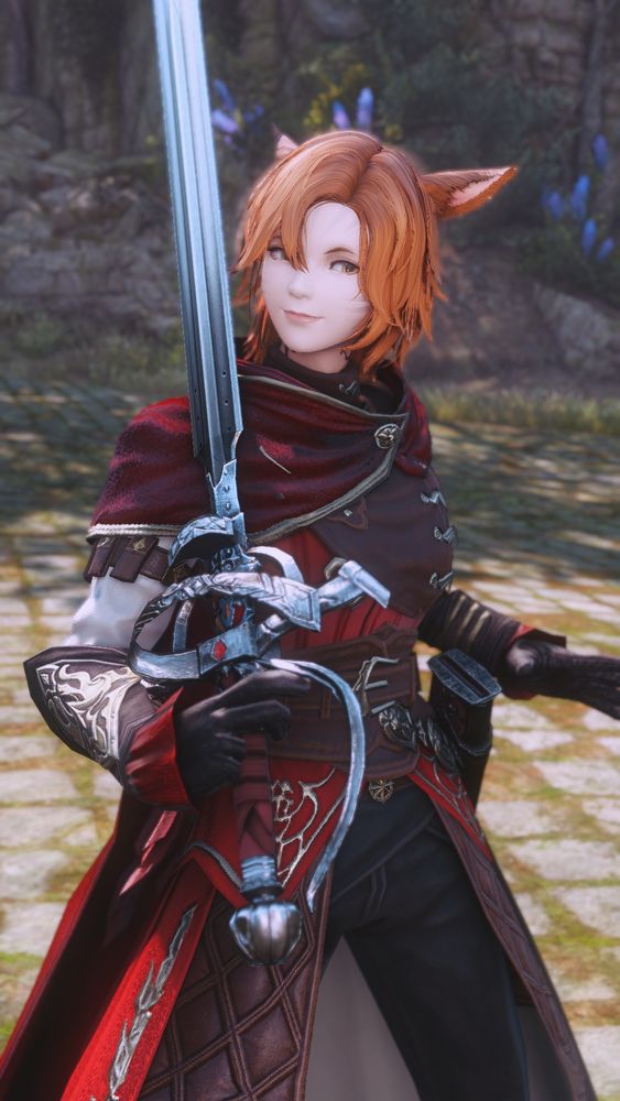 sarama, sword over shoulder