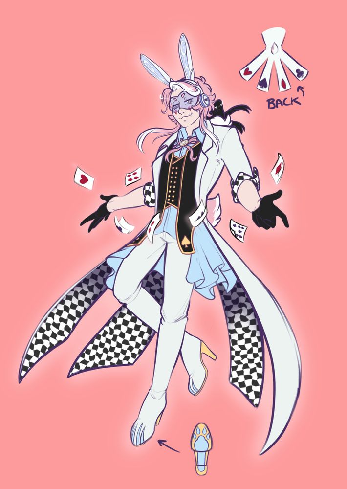 Fullbody reference of my Magician/Scientist OC Askell. Same character as before.