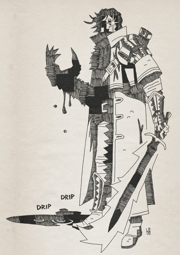 The blood hunter with the coat in black and white.
