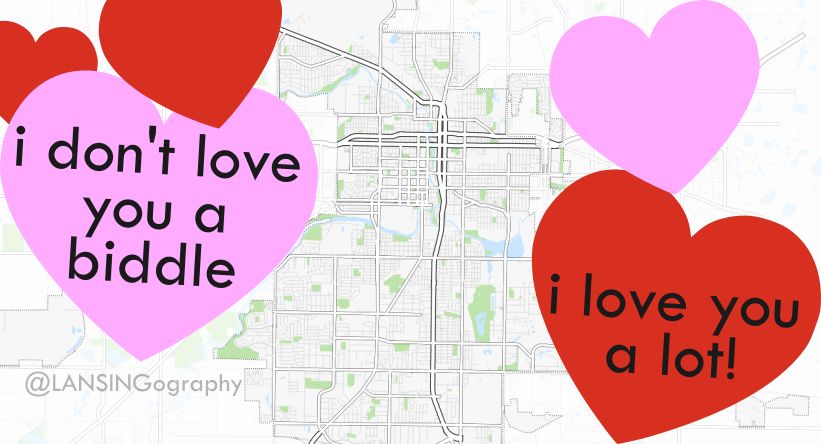 valentine: i don't love you a biddle (city), i love you a lot