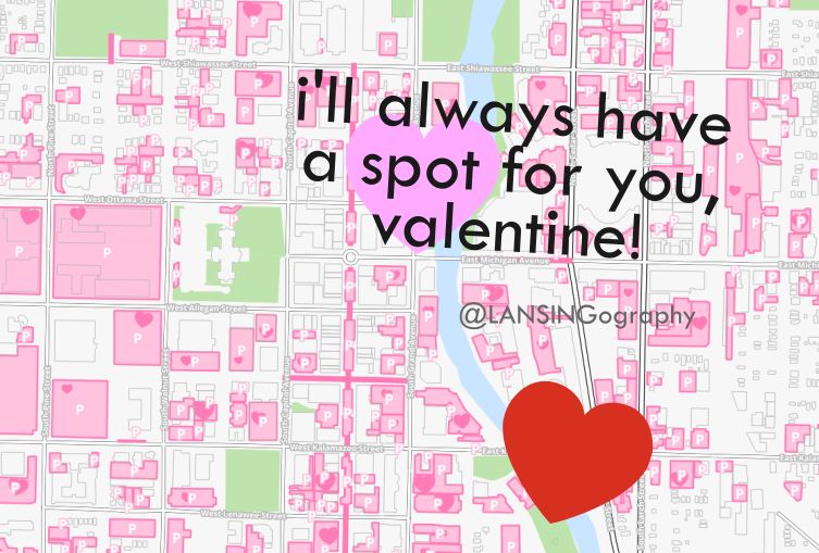 valentine: i'll always have a (parking) spot for you, valentine!