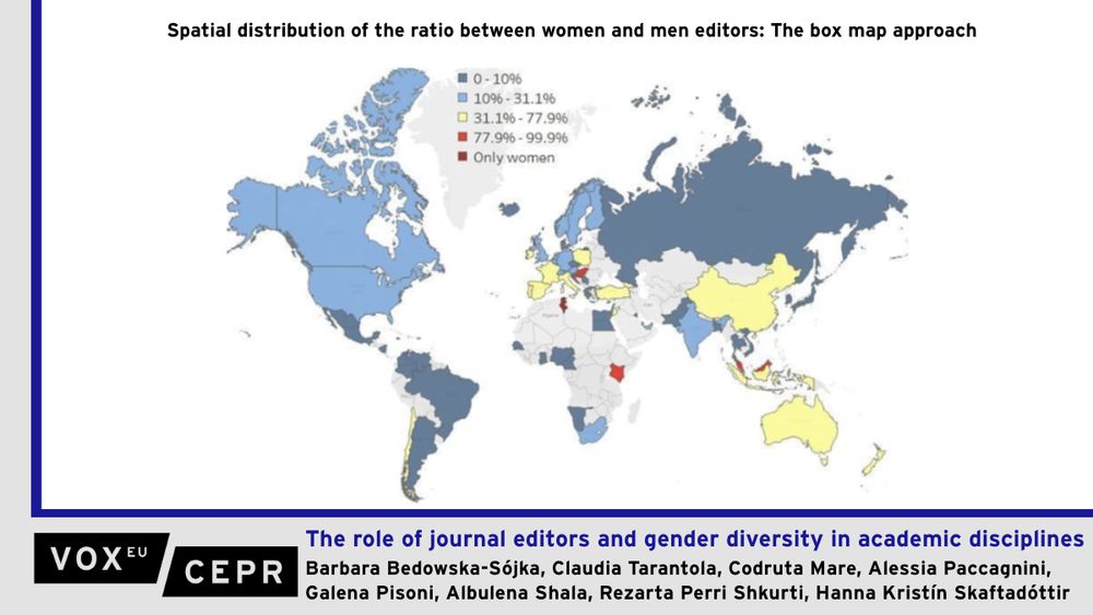 Journal editors influence scientific knowledge and research dissemination. But despite work to resolve inequalities and encourage diversity, gender gaps remain on journal editorial boards, especially in finance and economics. This column examines diversity and inclusion on academic editorial boards, focusing on finance journals. Women make up 20% of editors on average, with substantial variance across countries. Editorial affiliations are mainly in the UK and US, mirroring academic hierarchies. Men outweigh women in substructures with central editors or several boards, highlighting the gender disparity in the field.