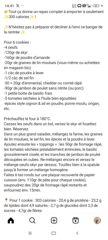 Recette Instagram cookies salés 