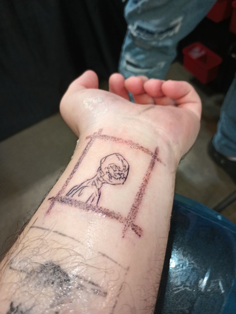 The finished tattoo.