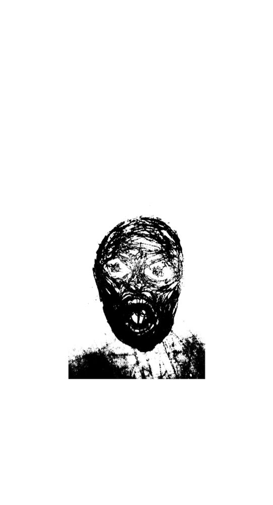 The original and same print but in black and white.